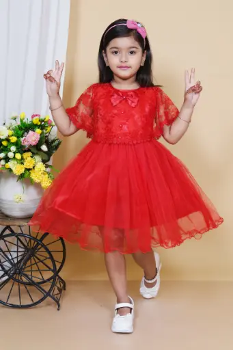 Red Princess Dress Kids Ware